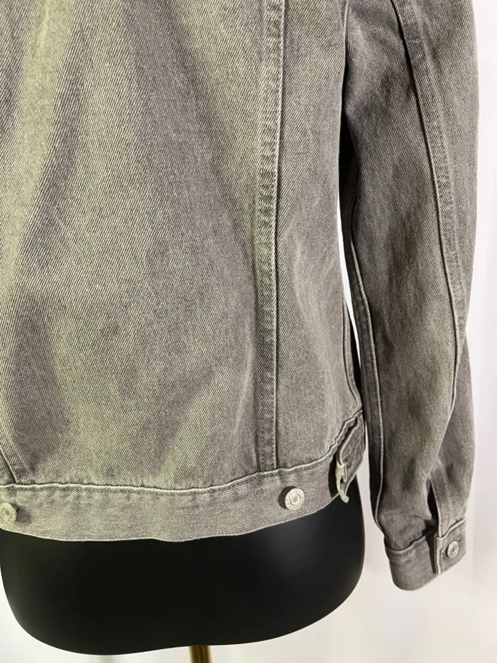 Gap Washed Grey Icon Cropped Denim Jacket - Picture 14 of 16